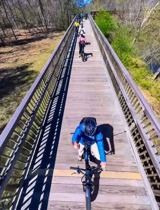 Riders enjoying the scenic Greenery, Scenery and Mindfulness tour