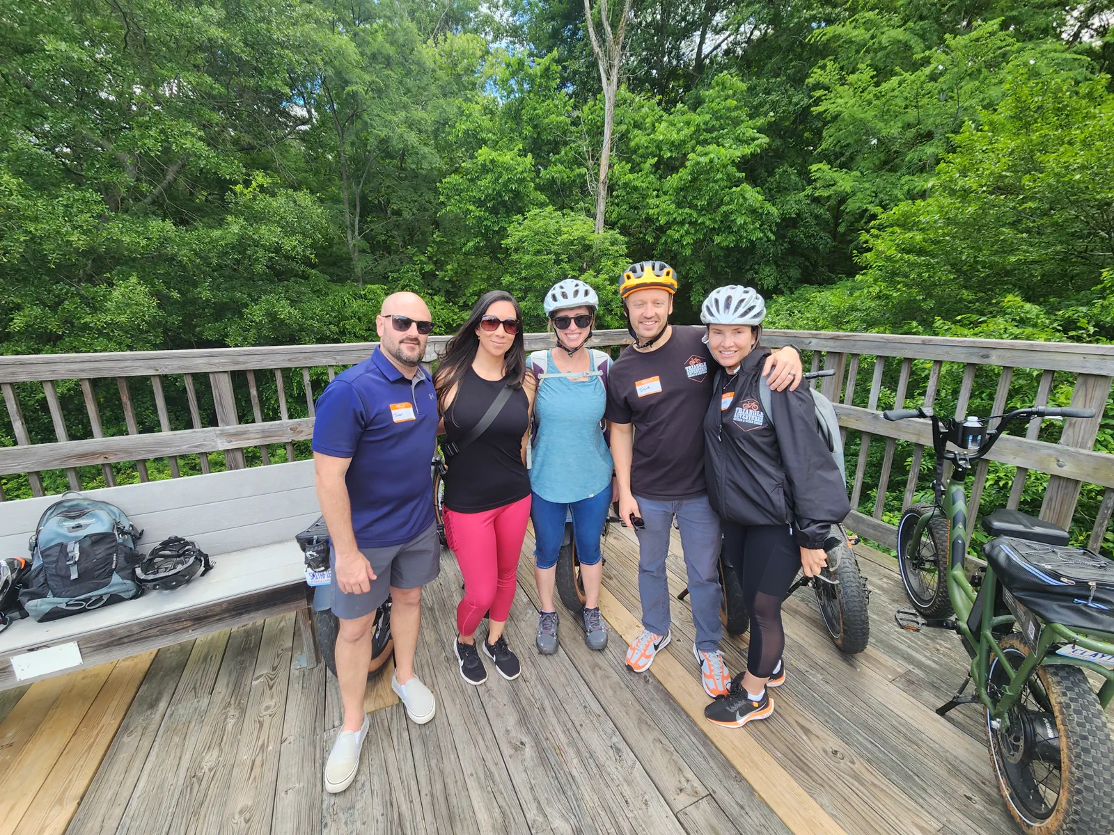 Guests exploring North Carolina with Triangle Adventures