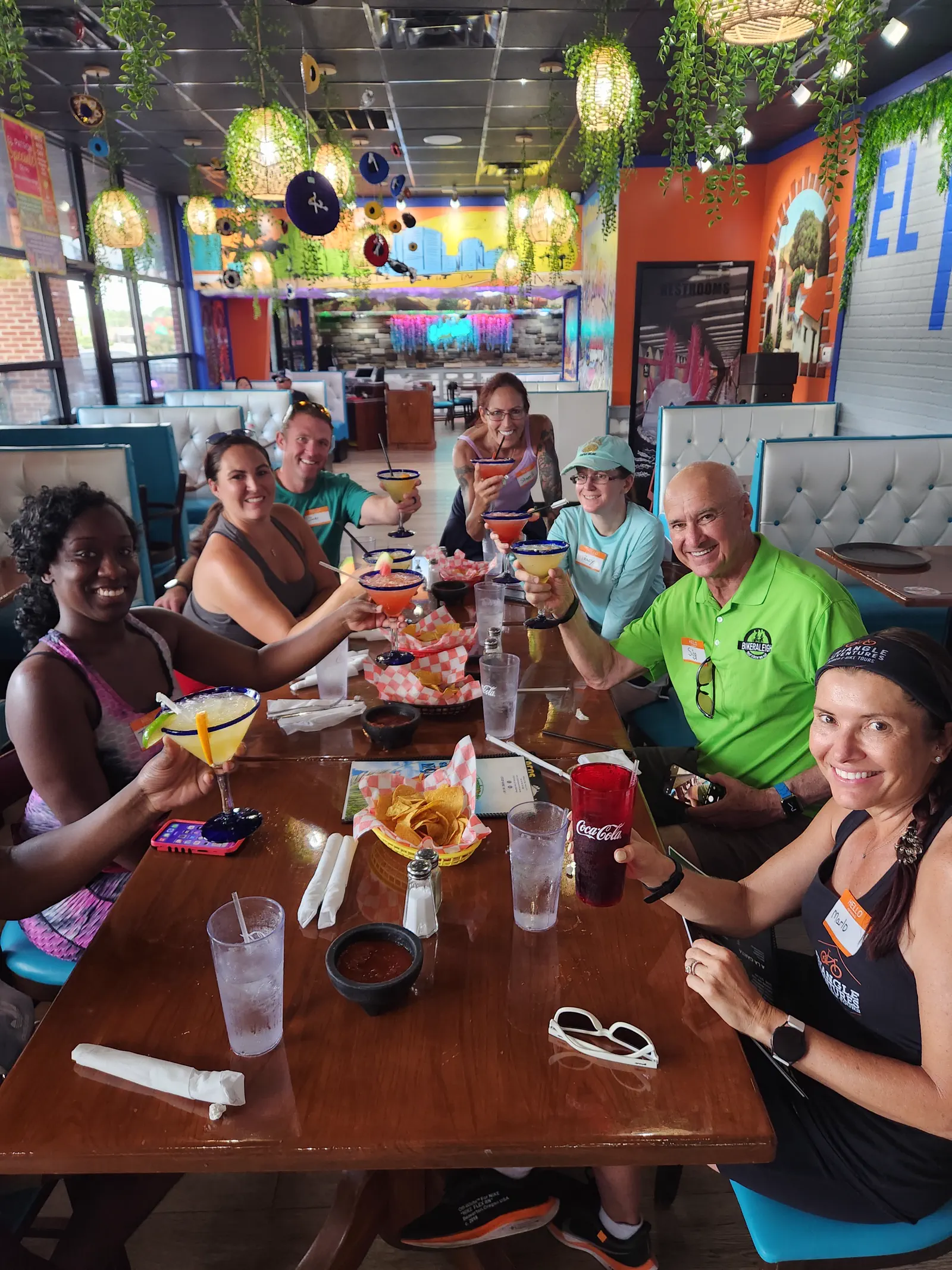 Guided food and history e-bike tour group