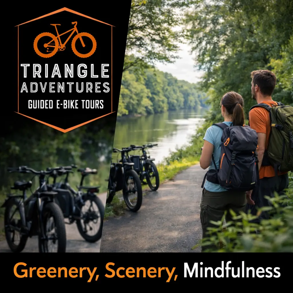 Scenic Clayton greenway e-bike tour with Triangle Adventures